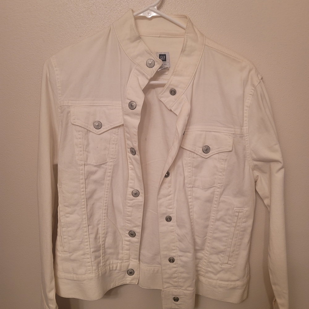 GAP White Denim Jacket
